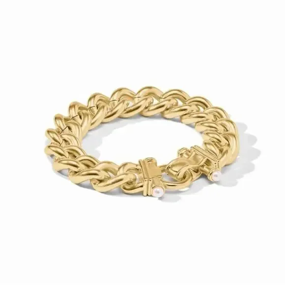 Brand New. $235 Julie Vos Dolce Demi Link Bracelet Sz Large (long) Color: gold